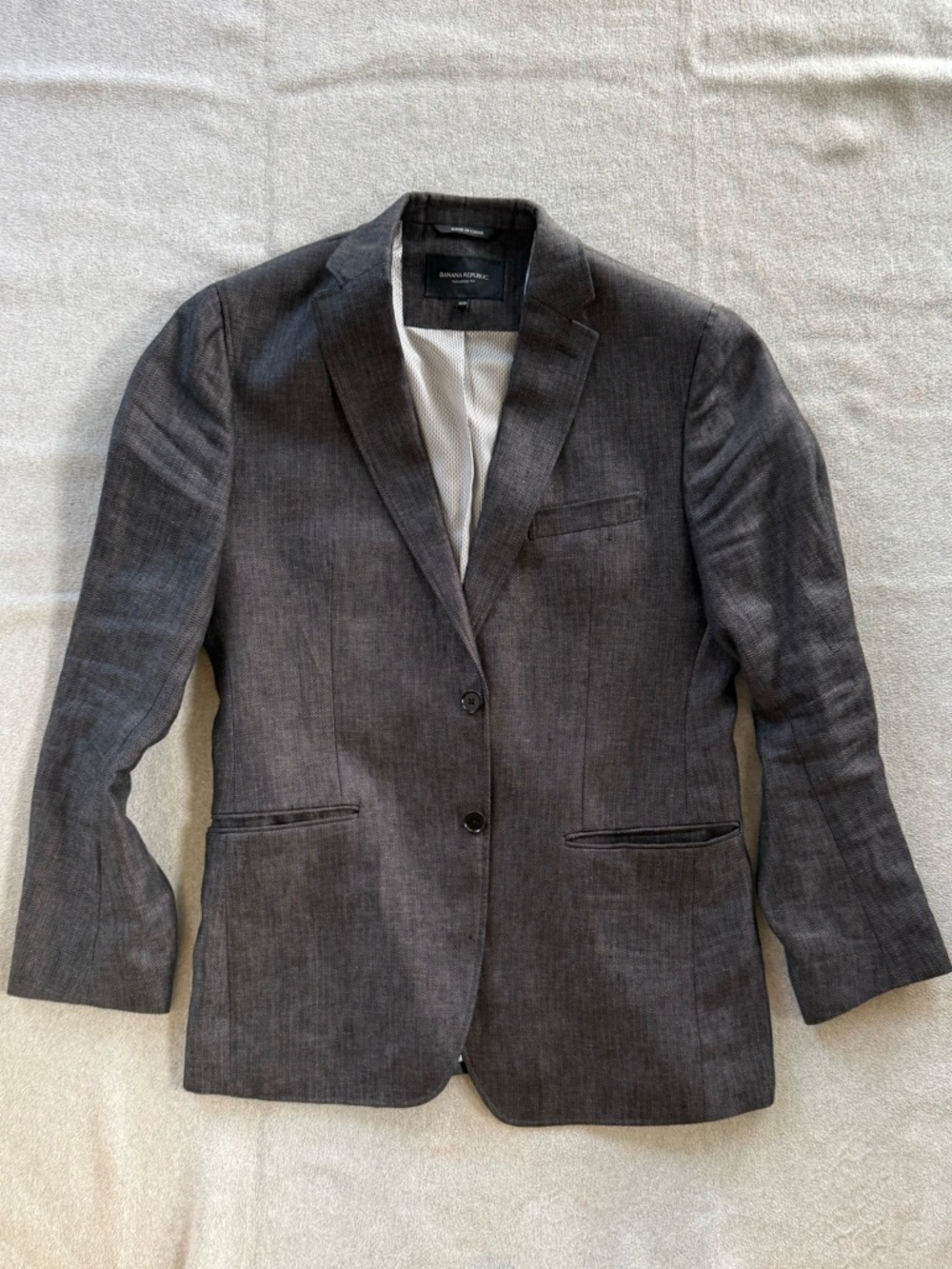 Banana Republic Men's Charcoal Gray Two-Button Blazer